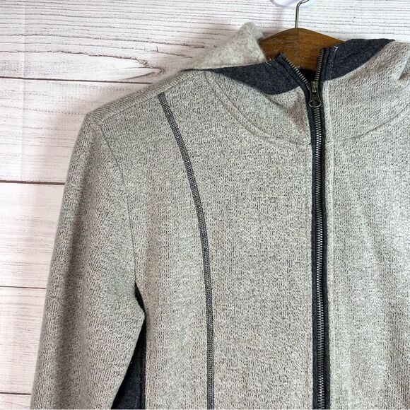 Kuhl Alfpaca Full Zip Fleece Jacket Women’s Size L Beige White Gray Outdoor - Picture 3 of 12